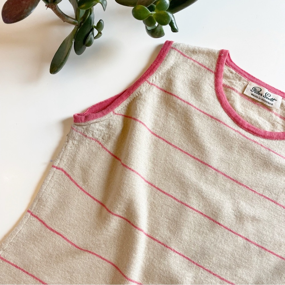 Vintage Peter Scott Wool / Silk Blend Sleeveless Sweater | Made in Scotland | M